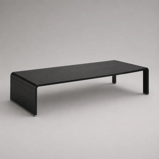 Meuble TV 160 x 40 x 25 cm MDF mélaminé noir structure basse rectangulaire